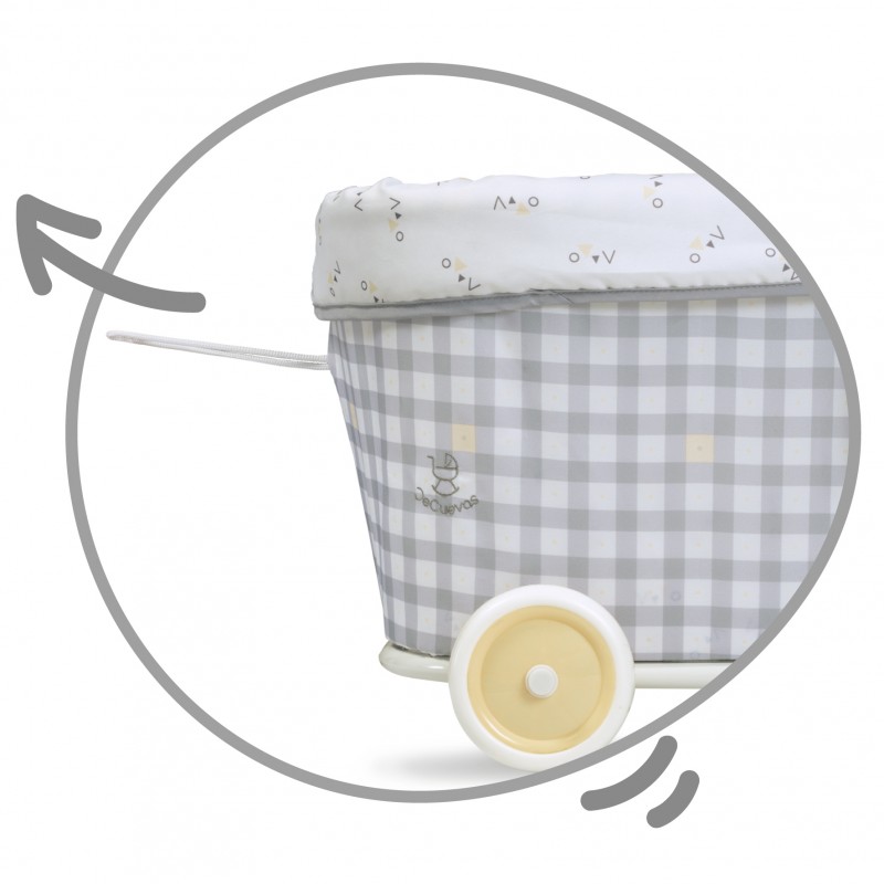 Carrito De Juguetes Pipo De DeCuevas – Guarda Juguetes Con Ruedas Y Diseño De Pingüino, 47x36x55 Cm
