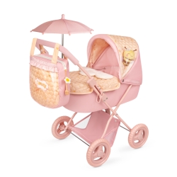 Carrinho de Bonecas Dobrável com Guarda-sol e Peluche Honey DeCuevas 85070